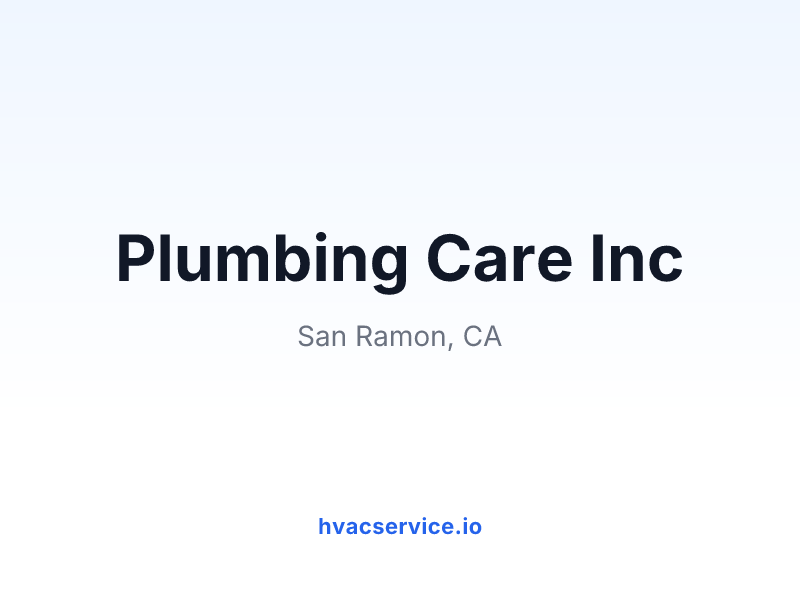 Plumbing Care Inc