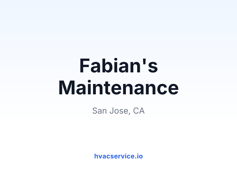 Fabian's Maintenance