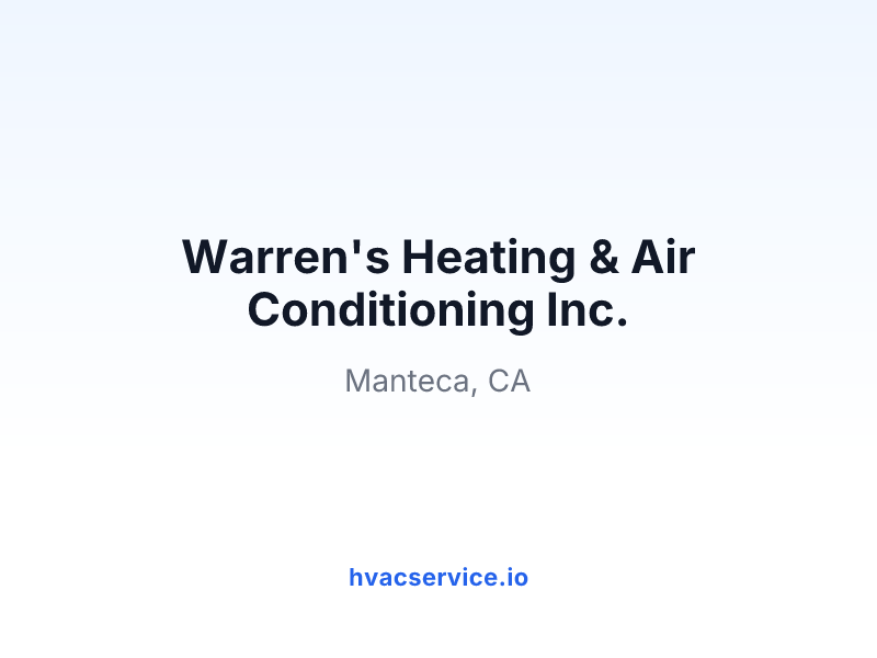 Warren's Heating & Air Conditioning Inc.