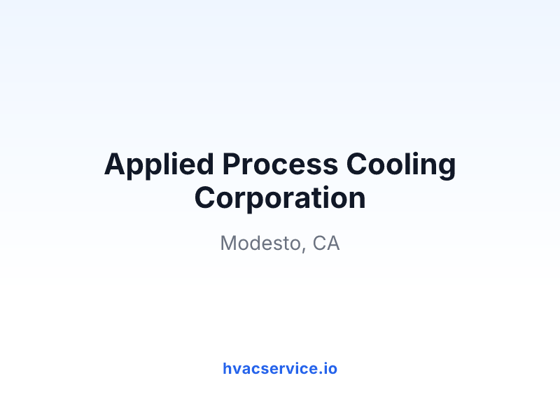 Applied Process Cooling Corporation