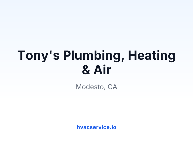 Tony's Plumbing, Heating & Air