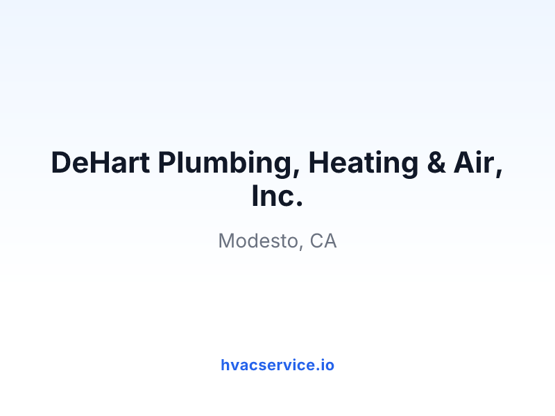 DeHart Plumbing, Heating & Air, Inc.