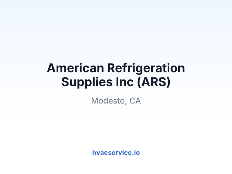 American Refrigeration Supplies Inc (ARS)