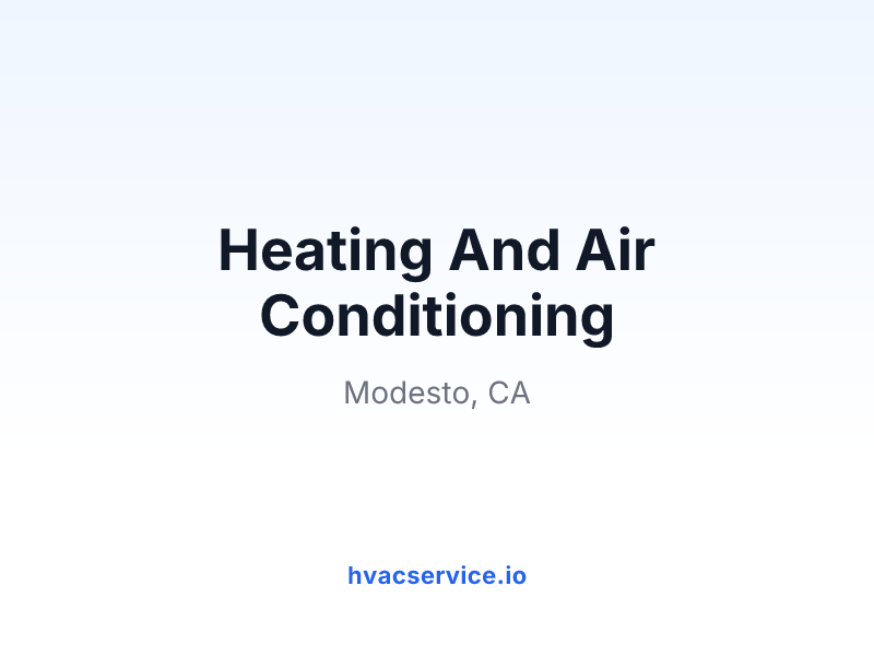 Heating And Air Conditioning