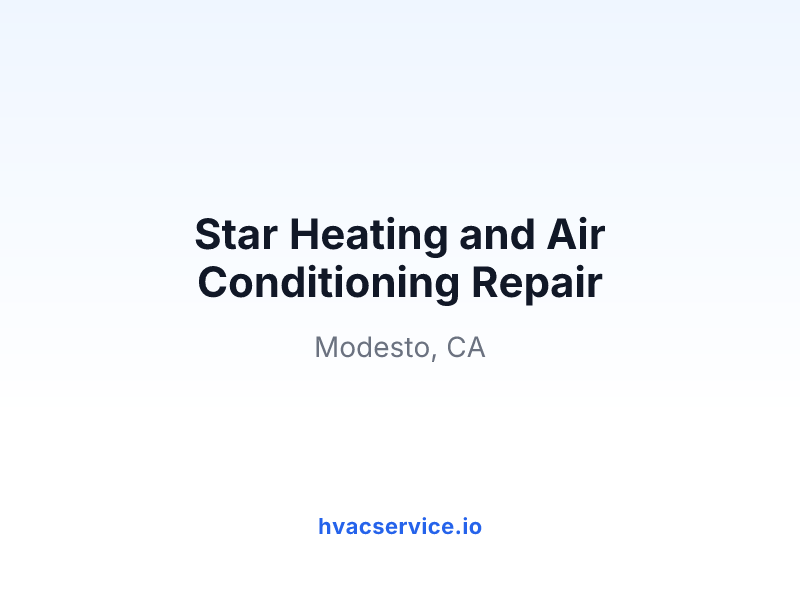Star Heating and Air Conditioning Repair