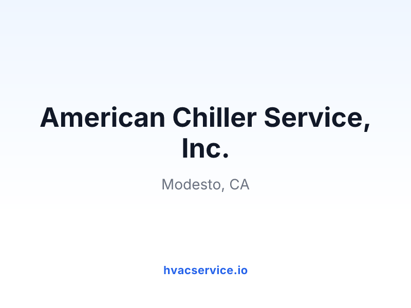 American Chiller Service, Inc.
