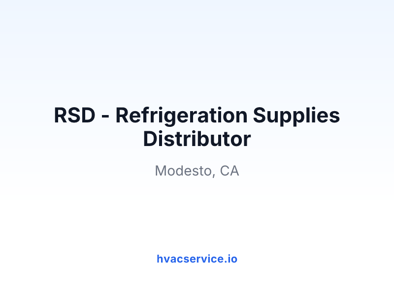 RSD - Refrigeration Supplies Distributor