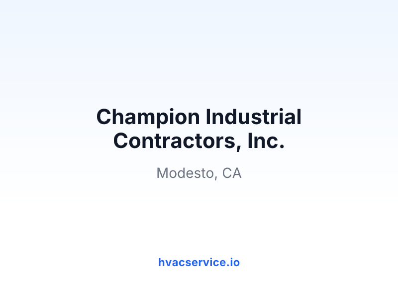 Champion Industrial Contractors, Inc.