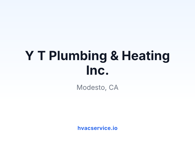 Y T Plumbing & Heating Inc.