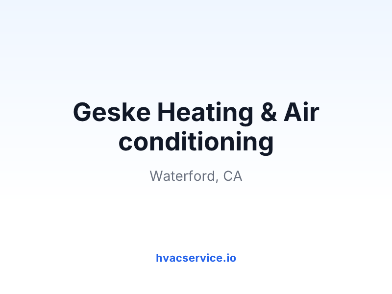 Geske Heating & Air conditioning