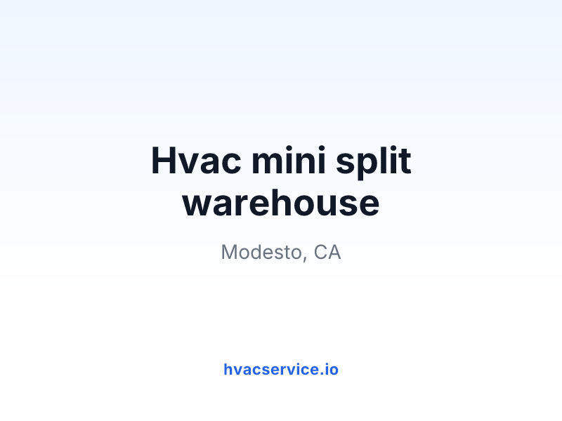 Hvac mini split warehouse