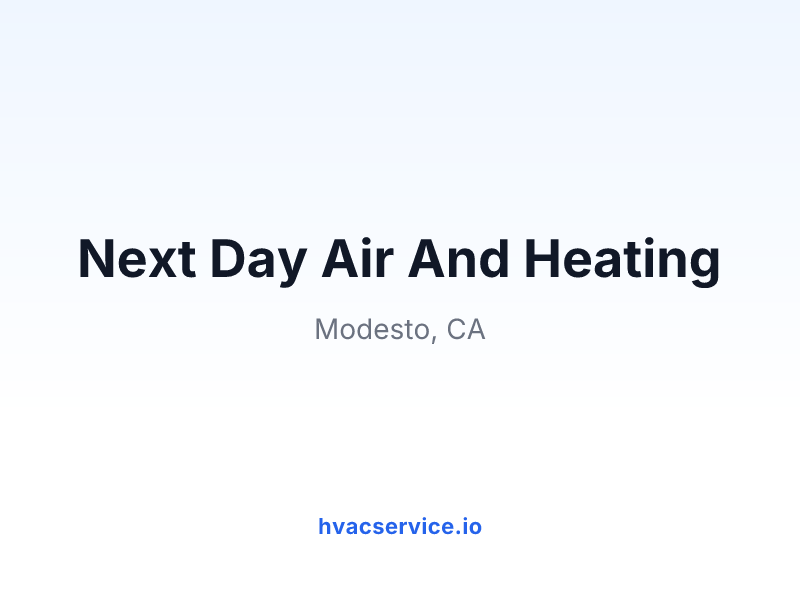 Next Day Air And Heating