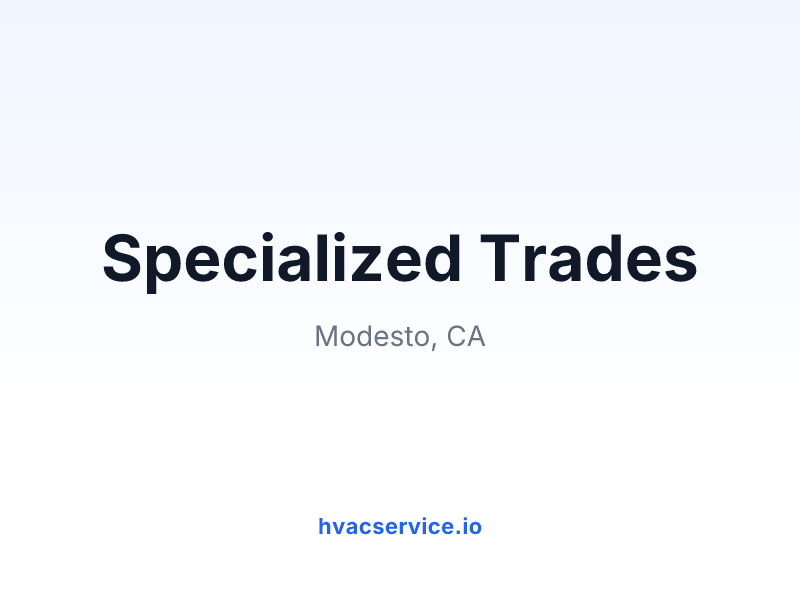 Specialized Trades