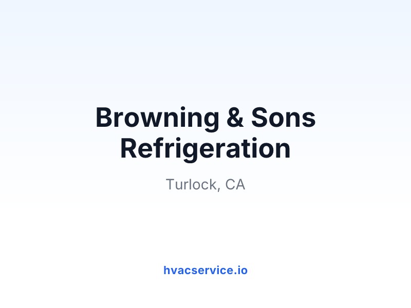 Browning & Sons Refrigeration