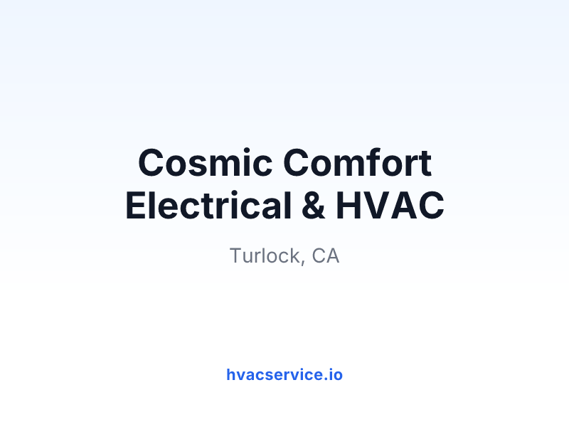 Cosmic Comfort Electrical & HVAC