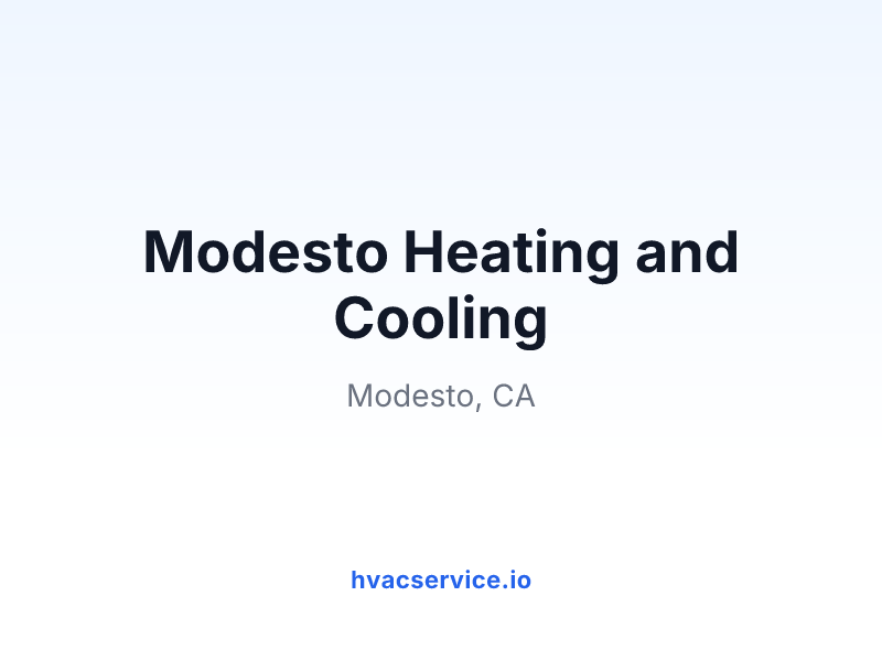 Modesto Heating and Cooling