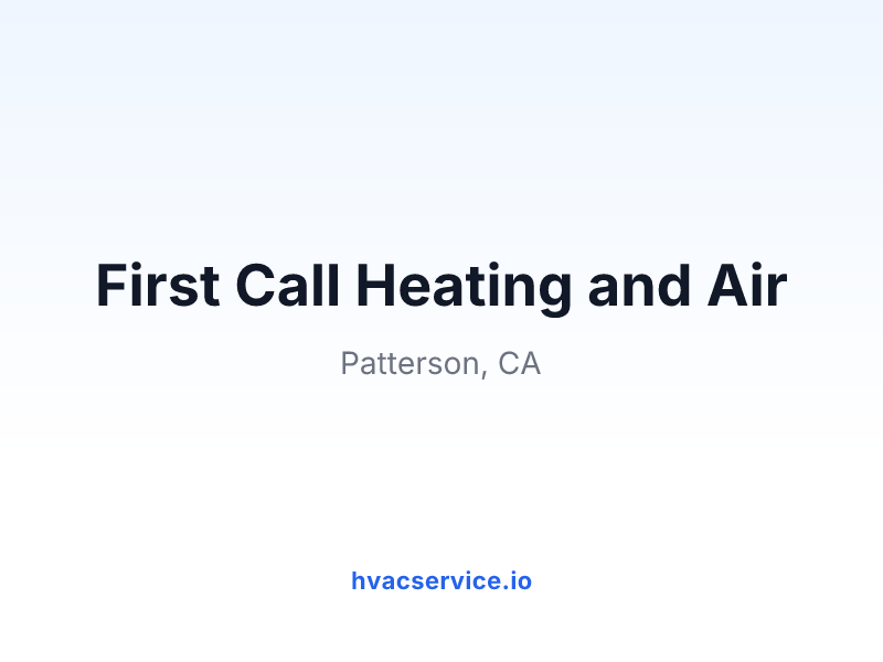 First Call Heating and Air