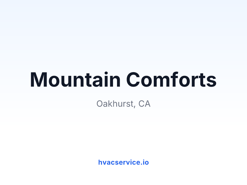 Mountain Comforts