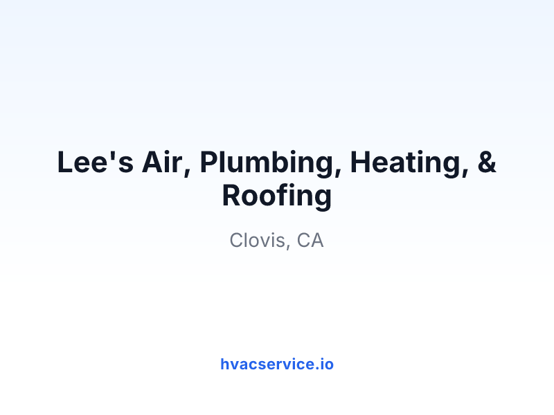 Lee's Air, Plumbing, Heating, & Roofing