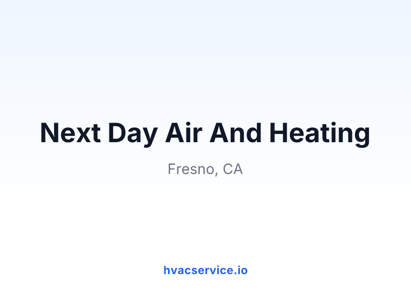 Next Day Air And Heating