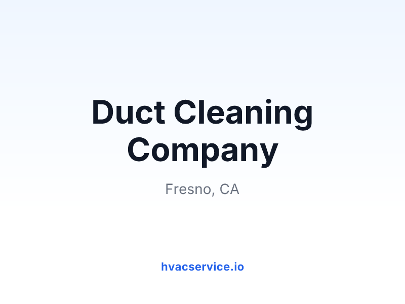 Duct Cleaning Company