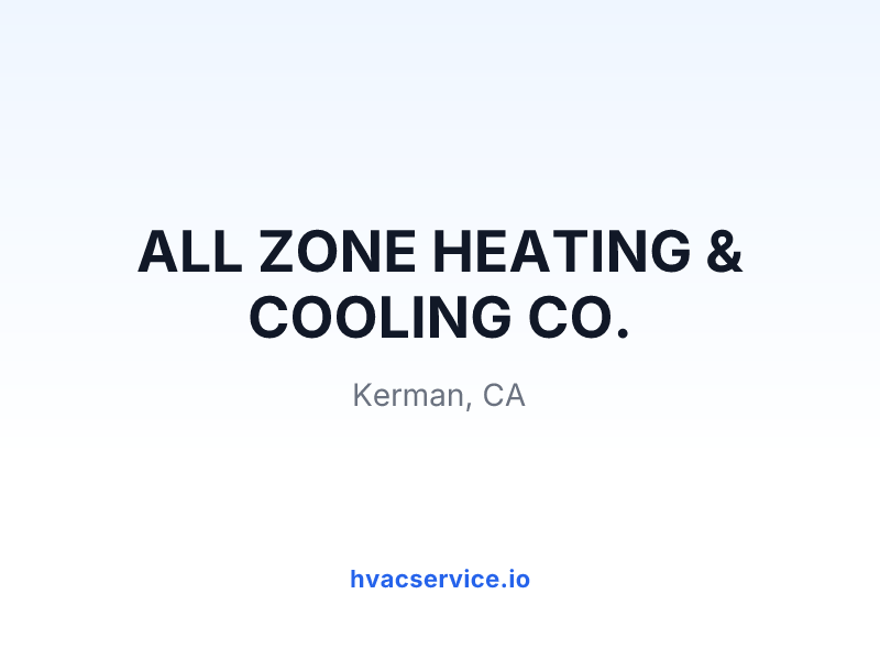 ALL ZONE HEATING & COOLING CO.