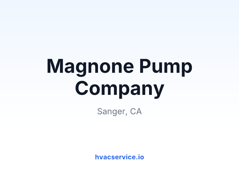 Magnone Pump Company