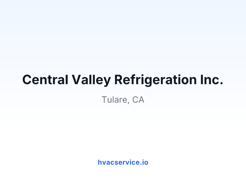Central Valley Refrigeration Inc.