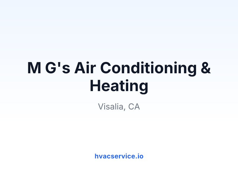 M G's Air Conditioning & Heating