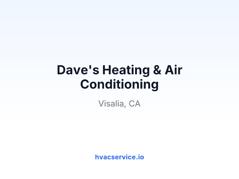 Dave's Heating & Air Conditioning