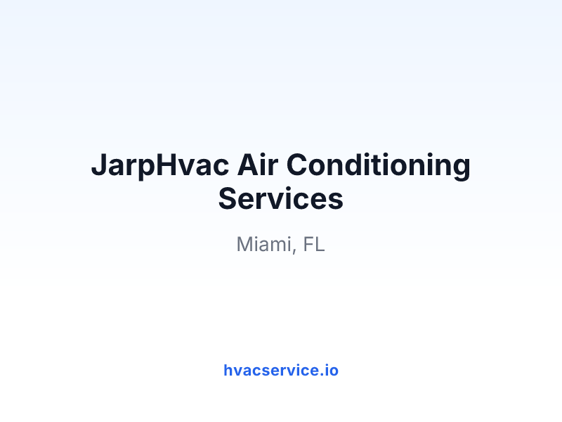 JarpHvac Air Conditioning Services