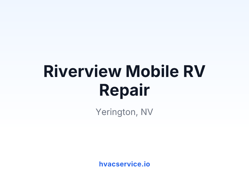 Riverview Mobile RV Repair
