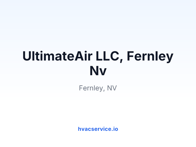 UltimateAir LLC, Fernley Nv