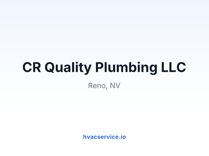 CR Quality Plumbing LLC