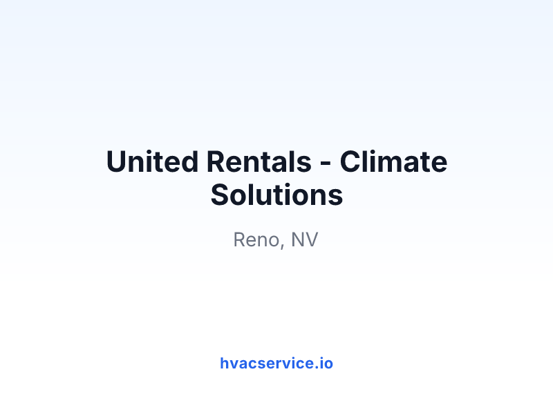 United Rentals - Climate Solutions