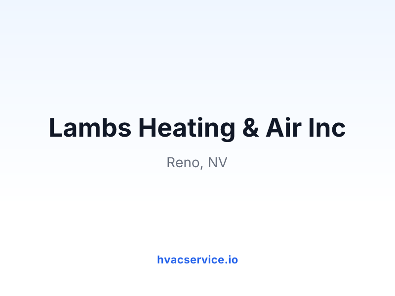 Lambs Heating & Air Inc