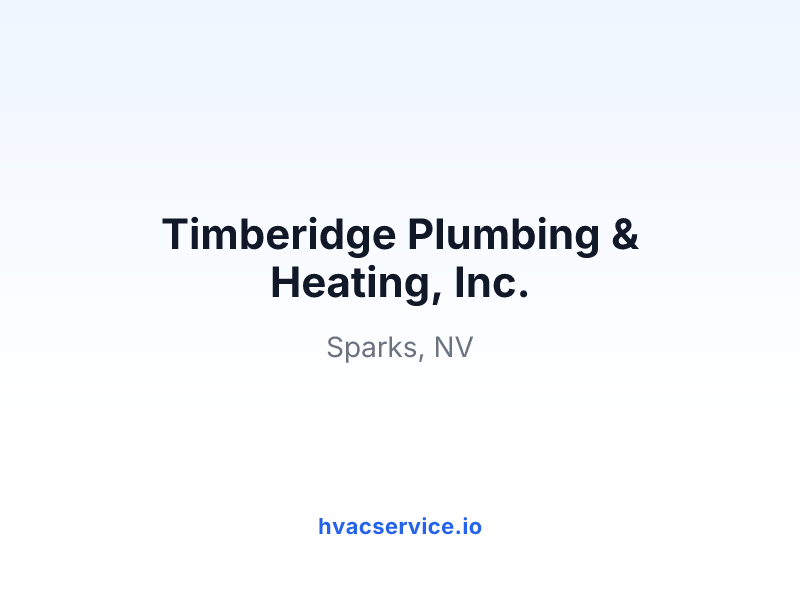 Timberidge Plumbing & Heating, Inc.