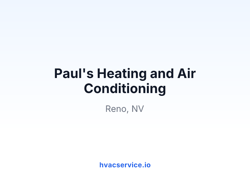 Paul's Heating and Air Conditioning
