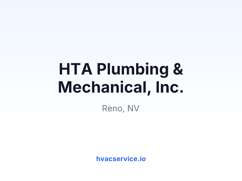 HTA Plumbing & Mechanical, Inc.