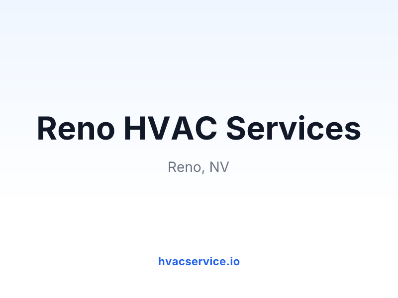 Reno HVAC Services