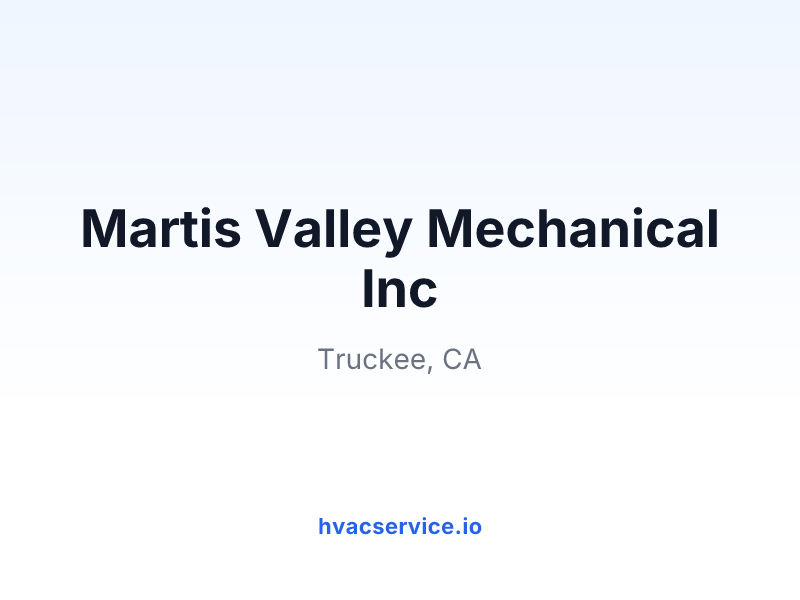 Martis Valley Mechanical Inc
