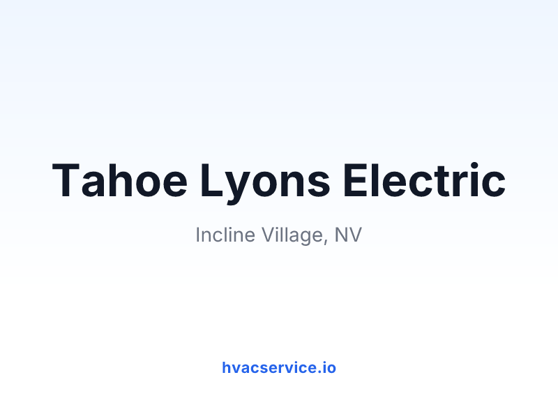 Tahoe Lyons Electric