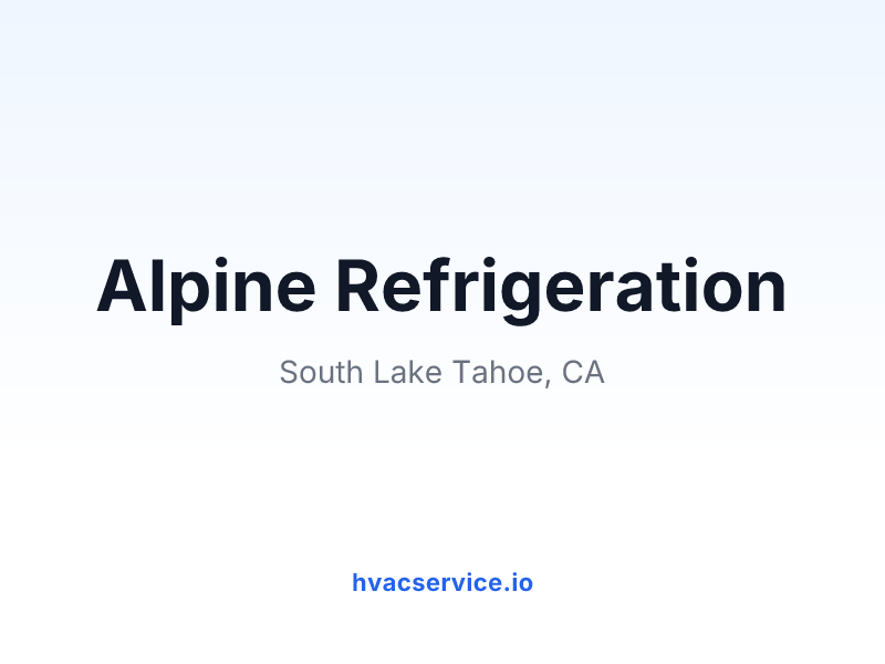 Alpine Refrigeration
