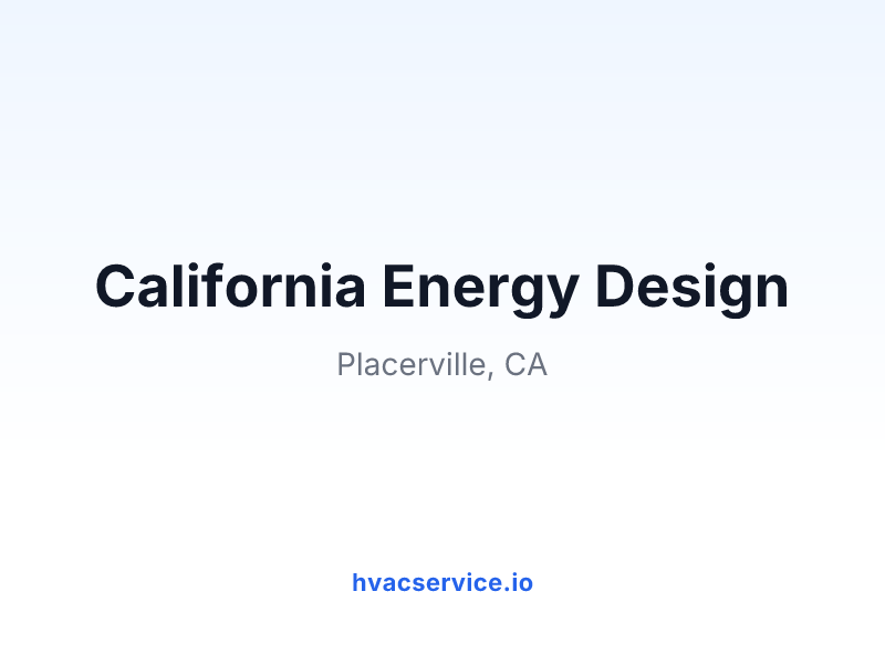 California Energy Design