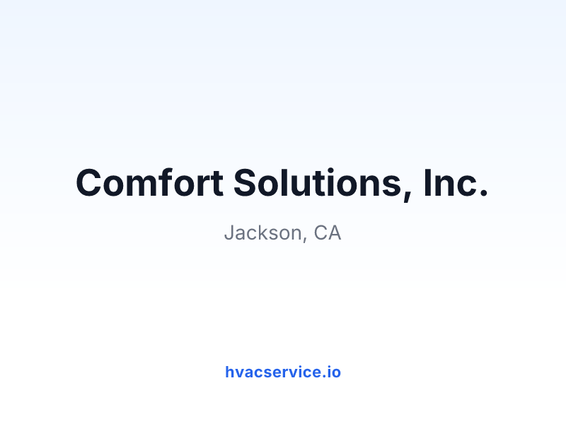 Comfort Solutions, Inc.