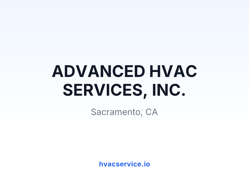 ADVANCED HVAC SERVICES, INC.