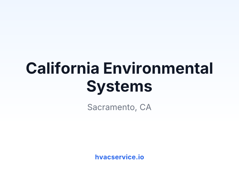 California Environmental Systems