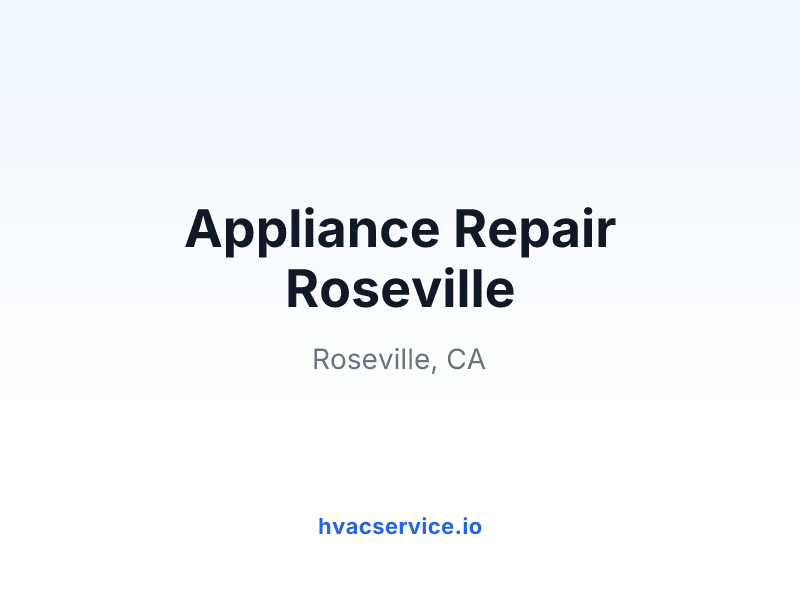 Appliance Repair Roseville