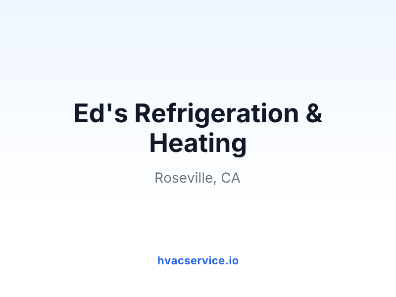 Ed's Refrigeration & Heating