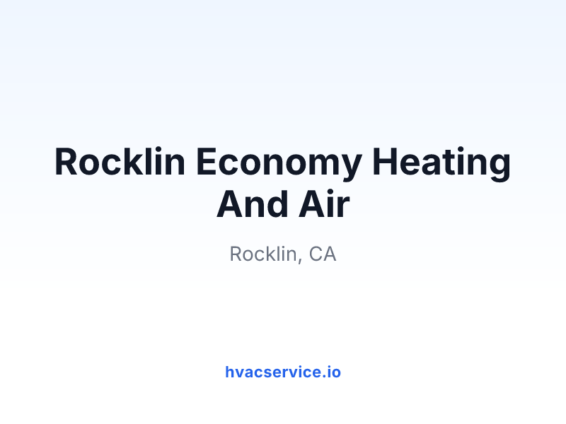 Rocklin Economy Heating And Air
